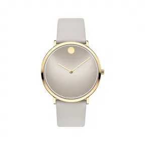 摩凡陀/Movado Modern 47系列 40MM 浅黄金 PVD ​​抛光精钢 石英机芯 中性表 0607653