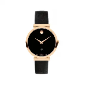 摩凡陀/Movado Museum Classic系列 32MM 不锈钢 玫瑰金 PVD 自动机械机芯 女表 0607677