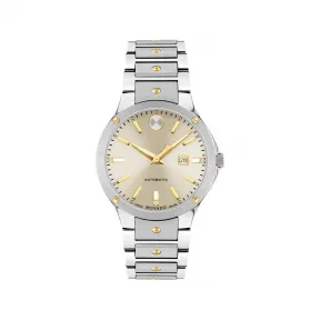 摩凡陀/Movado SE系列 33MM 不锈钢和黄色 PVD ​​抛光不锈钢 自动机械机芯 女表 0607682