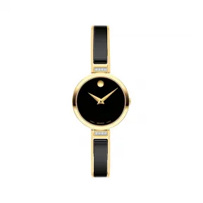 摩凡陀/Movado Bangles系列 24MM 黄色 PVD ​​抛光精钢镶钻 石英机芯 女表 0607716