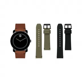 摩凡陀/Movado Movado | 摩凡陀波特系列黑色腕表 黑色表盘 可换表带 3600600