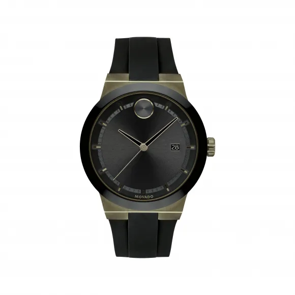 摩凡陀/Movado BOLD系列 42.3MM 灰色离子镀不锈钢 石英机芯 男表 3600625