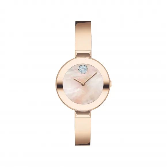 摩凡陀/Movado Movado BOLD pale玫瑰金色腕表 pale玫瑰金色表盘 设计元素 bangle 3600628