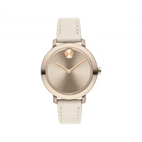 摩凡陀/Movado BOLD系列 34MM 米色镀金离子不锈钢 石英机芯 女表 3600755