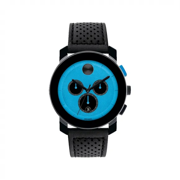摩凡陀/Movado BOLD系列 43.5MM 黑色 TR90 复合材料和不锈钢 石英机芯 男表 3600764