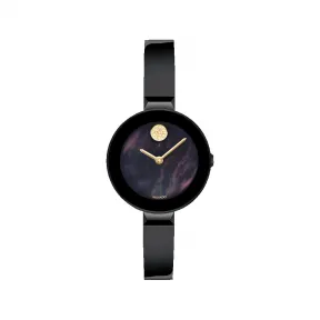 摩凡陀/Movado BOLD系列 28MM 黑色离子镀不锈钢 石英机芯 女表 3600775