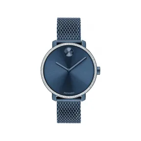 摩凡陀/Movado BOLD系列 34MM 蓝色离子镀不锈钢 石英机芯 女表 3600780