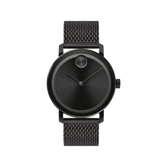 摩凡陀/Movado BOLD系列 40MM 黑色离子镀不锈钢 石英机芯 中性表 3600792