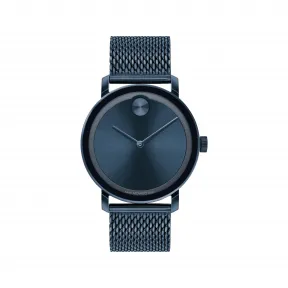 摩凡陀/Movado BOLD系列 40MM 蓝色离子镀不锈钢 石英机芯 中性表 3600793