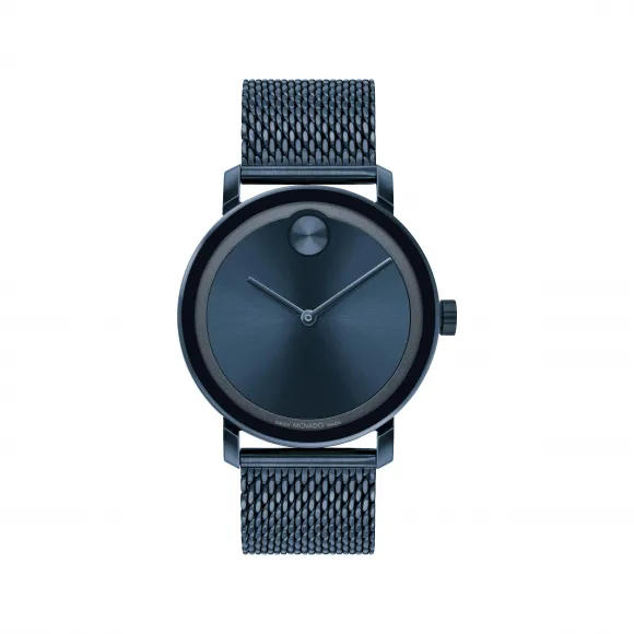 摩凡陀/Movado BOLD系列 40MM 蓝色离子镀不锈钢 石英机芯 中性表 3600793