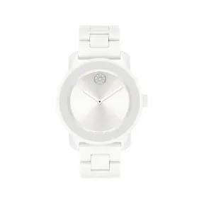摩凡陀/Movado BOLD系列 36.3MM 不锈钢和白色陶瓷 石英机芯 女表 3600802
