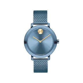 摩凡陀/Movado BOLD系列 34MM 蓝色离子镀不锈钢 石英机芯 女表 3600815
