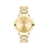 摩凡陀/Movado BOLD系列 34MM 淡金色离子镀不锈钢 石英机芯 女表 3600822