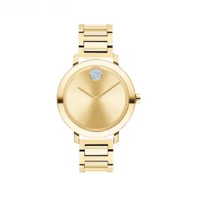 摩凡陀/Movado BOLD系列 34MM 淡金色离子镀不锈钢 石英机芯 女表 3600823