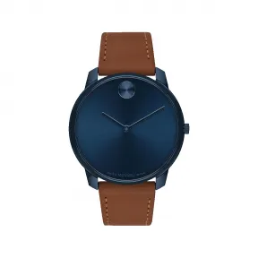 摩凡陀/Movado BOLD系列 42MM 蓝色离子镀不锈钢 石英机芯 男表 3600830