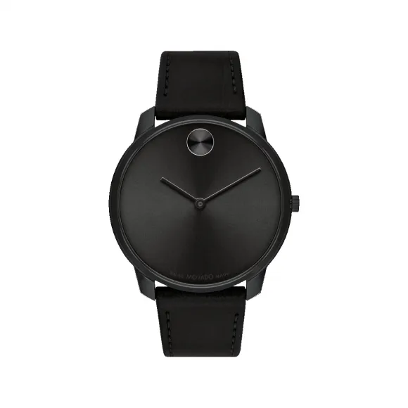 摩凡陀/Movado BOLD系列 42MM 黑色离子镀不锈钢 石英机芯 男表 3600831