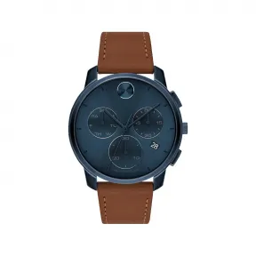 摩凡陀/Movado BOLD系列 42MM 蓝色离子镀不锈钢 石英机芯 男表 3600834