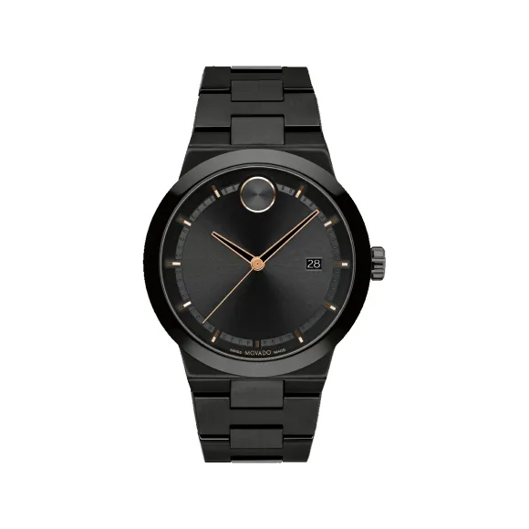 摩凡陀/Movado BOLD系列 42.3MM 黑色离子镀不锈钢 石英机芯 男表 3600853