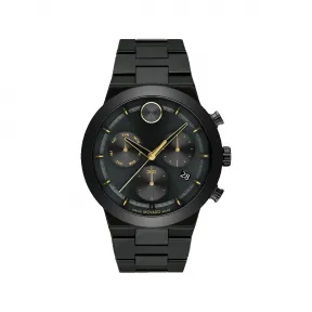 摩凡陀/Movado BOLD系列 44.5MM 黑色陶瓷黑色离子镀不锈钢 石英机芯 男表 3600857