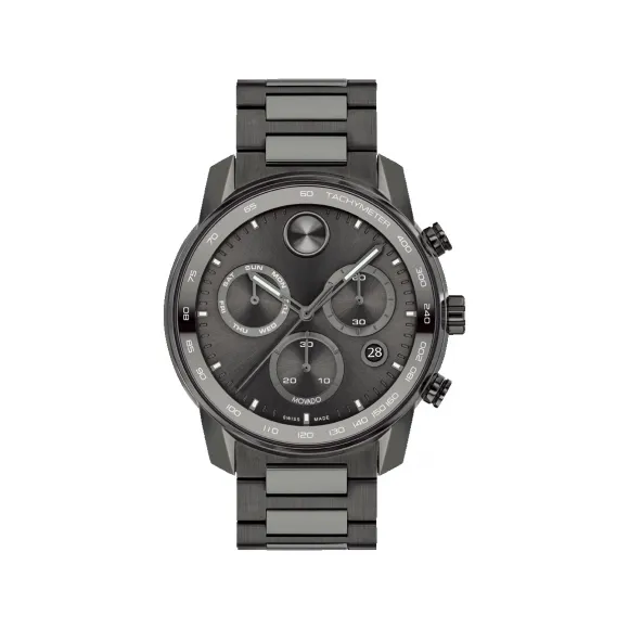 摩凡陀/Movado BOLD系列 44MM 离子镀不锈钢 石英机芯 男表 3600867