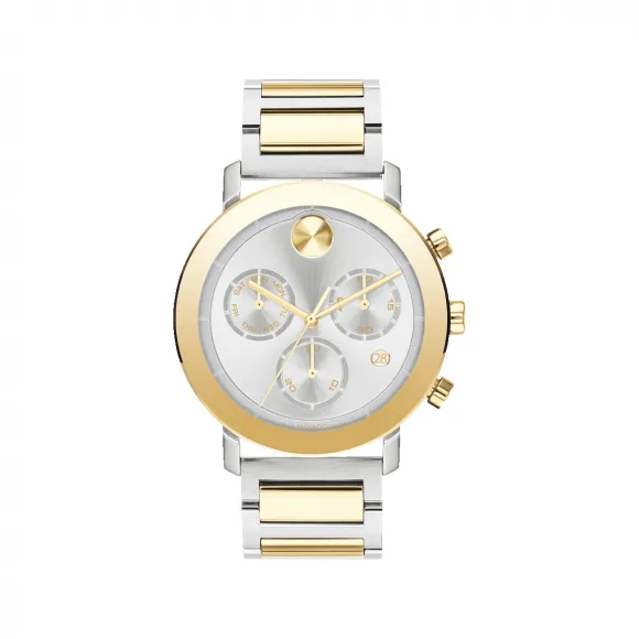 摩凡陀/Movado BOLD系列 42MM 双色不锈钢 石英机芯 男表 3600888