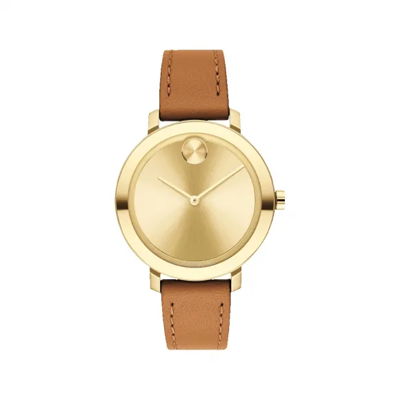 摩凡陀/Movado BOLD系列 34MM 淡金色离子镀不锈钢 石英机芯 女表 3600890