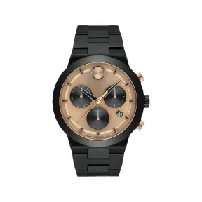 摩凡陀/Movado BOLD系列 44.5MM 黑色离子镀不锈钢 石英机芯 男表 3600897