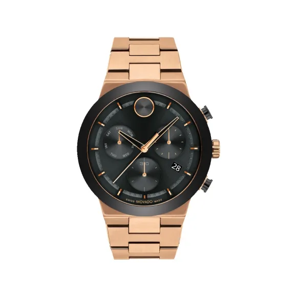 摩凡陀/Movado BOLD系列 44.5MM 青铜 PVD ​​抛光不锈钢 石英机芯 男表 3600898