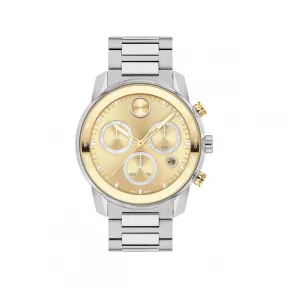 摩凡陀/Movado BOLD系列 44MM 双色不锈钢 石英机芯 男表 3600907