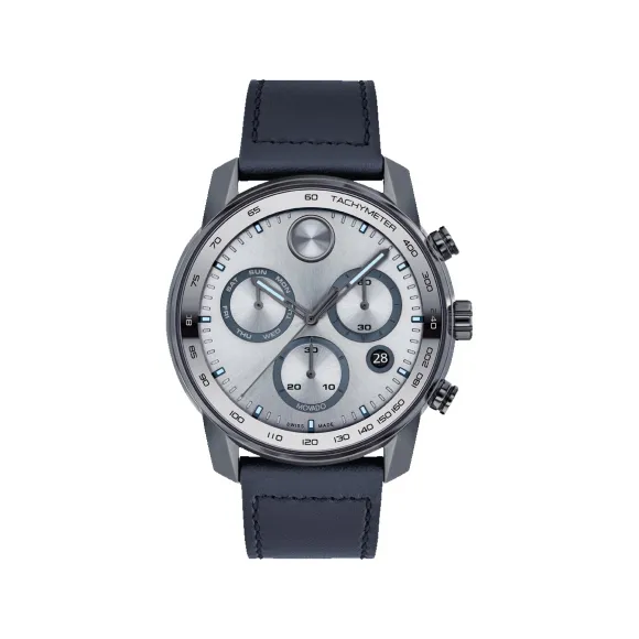 摩凡陀/Movado BOLD系列 44MM 灰色 PVD ​​抛光不锈钢 石英机芯 男表 3600909