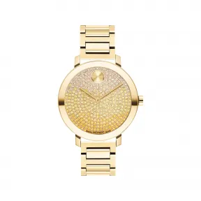 摩凡陀/Movado BOLD系列 34MM 淡金色离子镀不锈钢 石英机芯 女表 3600931