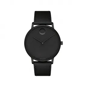 摩凡陀/Movado Face系列 41MM 黑色离子镀不锈钢 石英机芯 男表 3640002