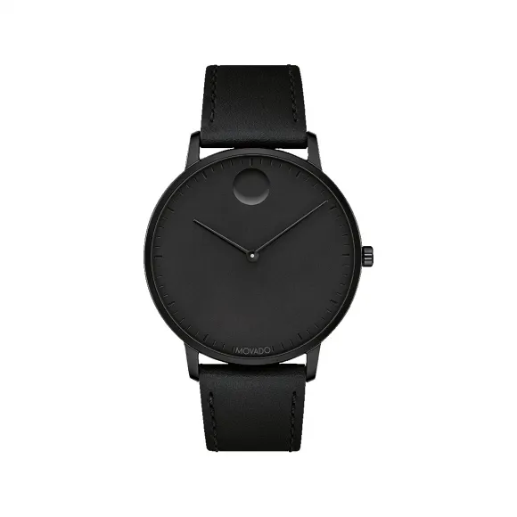 摩凡陀/Movado Face系列 41MM 黑色离子镀不锈钢 石英机芯 男表 3640002