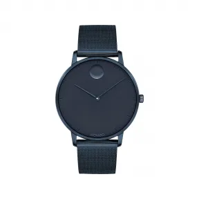 摩凡陀/Movado Face系列 41MM 蓝色离子镀不锈钢 石英机芯 男表 3640009