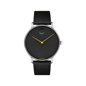 摩凡陀/Movado Face系列 41MM 灰色离子镀不锈钢 石英机芯 男表 3640033