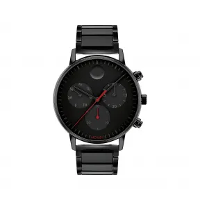 摩凡陀/Movado Face系列 43MM 黑色离子镀不锈钢 石英机芯 男表 3640041