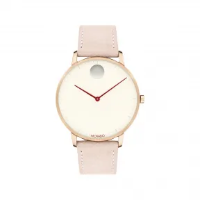摩凡陀/Movado Face系列 41MM 玫瑰金离子镀不锈钢 石英机芯 中性表 3640066