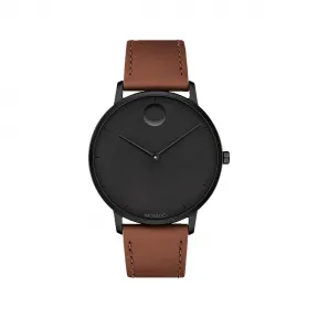 摩凡陀/Movado Face系列 41MM 黑色离子镀不锈钢 石英机芯 中性表 3640068