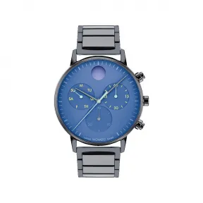 摩凡陀/Movado Face系列 43MM 灰色离子镀不锈钢 石英机芯 男表 3640104