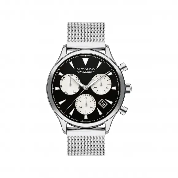 摩凡陀/Movado Heritage Series系列 43MM 不锈钢 石英机芯 男表 3650097