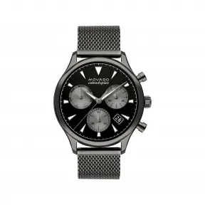 摩凡陀/Movado Heritage Series系列 43MM 离子镀不锈钢 石英机芯 男表 3650100