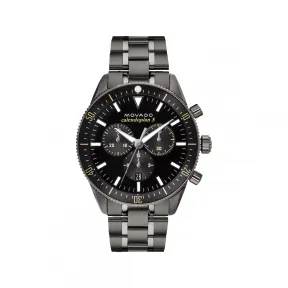 摩凡陀/Movado 系列 42MM 灰色离子镀不锈钢 石英机芯 男表 3650102