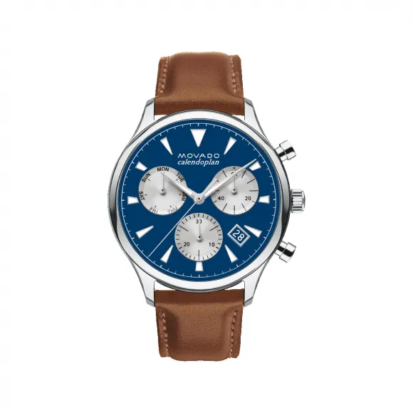 摩凡陀/Movado Heritage Series系列 43MM 不锈钢 石英机芯 男表 3650113