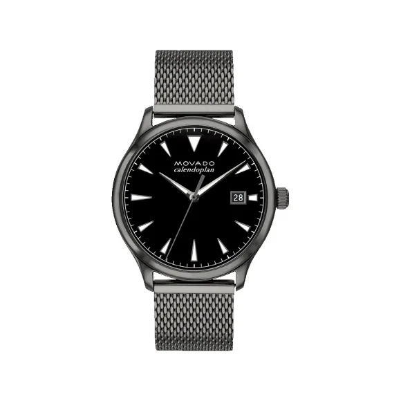 摩凡陀/Movado Heritage Series系列 40MM 灰色离子镀不锈钢 石英机芯 男表 3650119