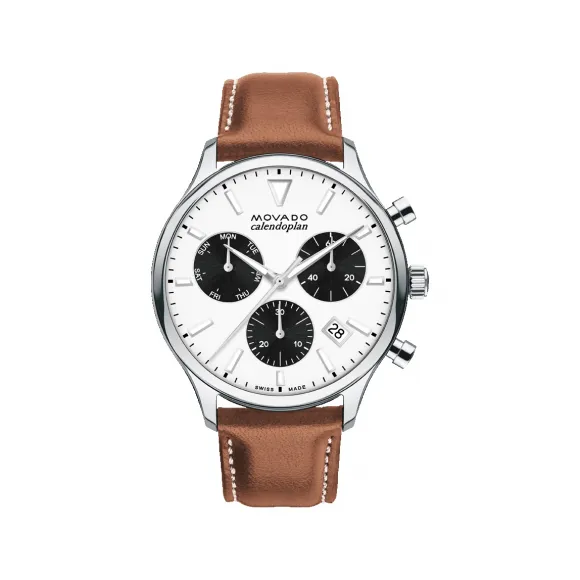 摩凡陀/Movado Heritage Series系列 43MM 不锈钢 石英机芯 男表 3650147