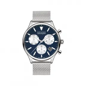 摩凡陀/Movado Heritage Series系列 43MM 不锈钢 石英机芯 男表 3650151