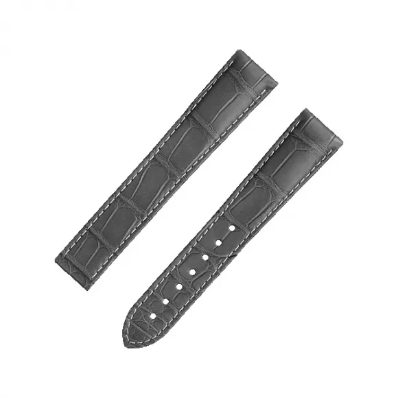 欧米茄/Omega Watch Straps 灰色鳄鱼皮表带连摺叠扣