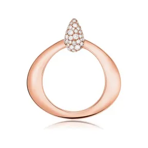 欧米茄/Omega 18K红金，镶嵌钻石: DEWDROP系列 吊坠 - P602BG0100105