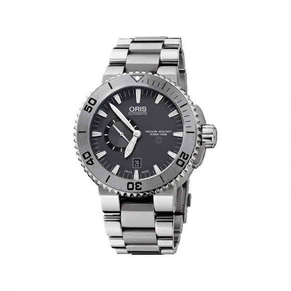 豪利时/Oris Oris Aquis Aquis 钛金属小秒针日历表 01 743 7664 7253-07 8 26 75PEB