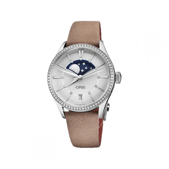 豪利时/Oris Oris Artelier Artelier 大月相 日历钻石腕表 01 763 7723 4951-07 5 18 33FC